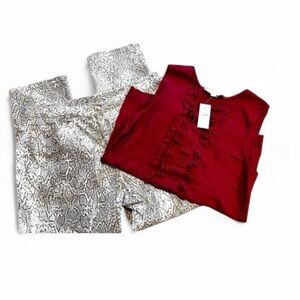 Ruby RD Womens Gray Sparkle Snake Skin Patterned Casual Pants/Slacks Size 10